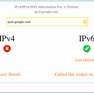 RIPEstat DNS Widget for World IPv6 Launch 