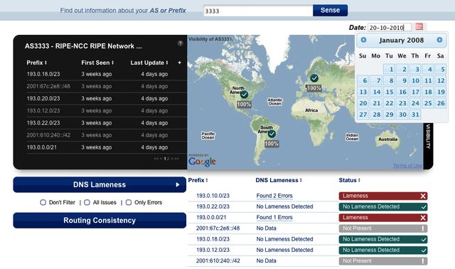 NetSense Screenshot with INRDB