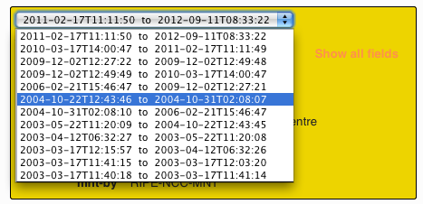 RIPEstat Object Browser with time intervals