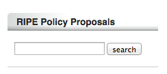 RIPE Policy Proposal Search