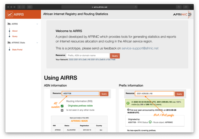 AFRINIC's AIRRS