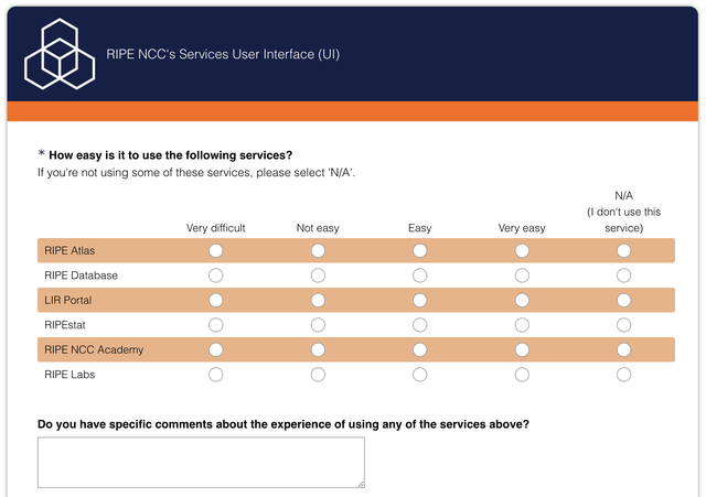 RIPE NCC Services UI Feedback