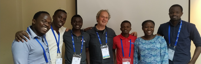 Gregory Toskin, Ishimwe Joseph, Jerry Vance, Willem Toorop, Shadrach Ankrah, Bukola Oronti and Lunghe Yedidya. (Team members missing on the picture: Valery Bishala and Gervin Kahunde).
