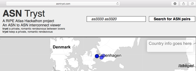 RIPE Atlas hackathon alternate interface