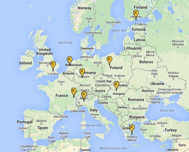 k-root locations europe