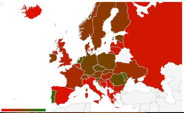 Map of IPv6 RIPEness Oct 2011