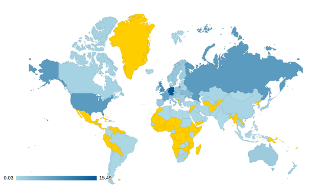 Probes per country