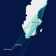 Sweden traffic paths