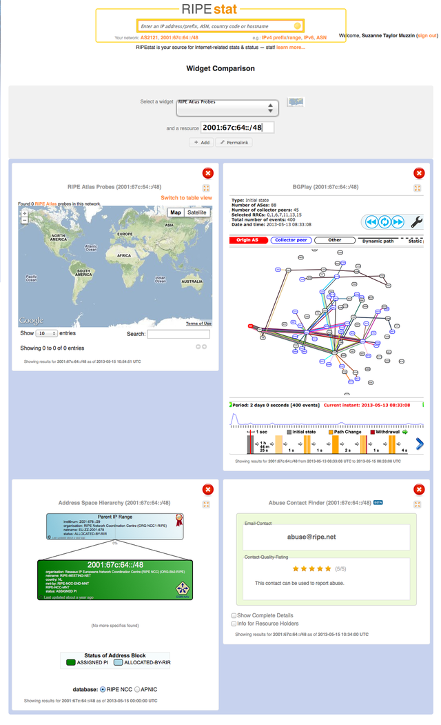 RIPEstat widget comparison