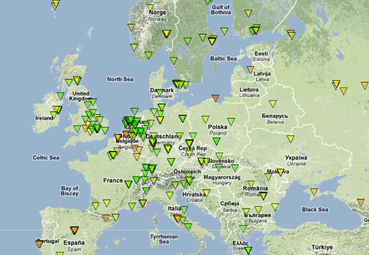 RTT map for k-root